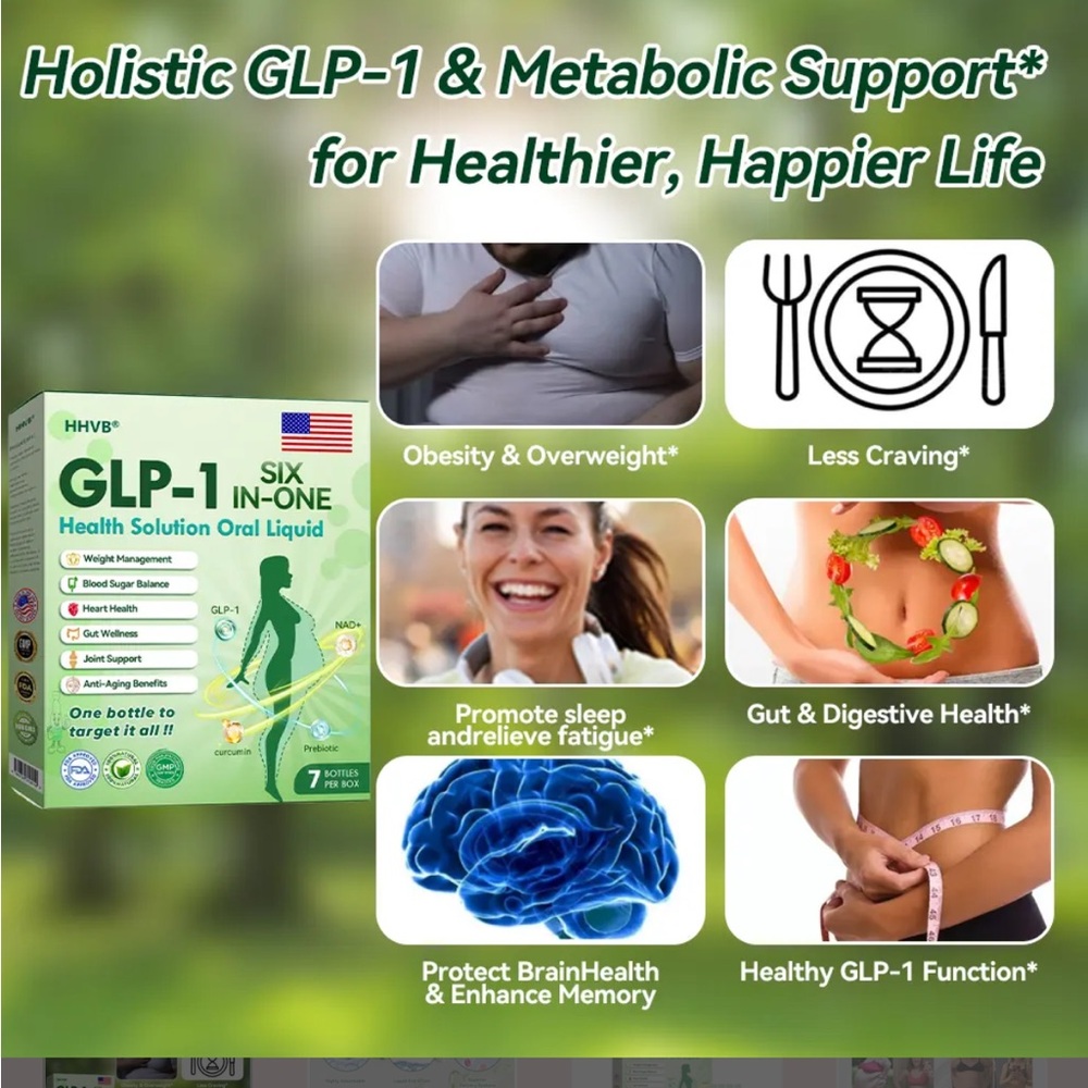 Six in one GLP1 7 bottles per sealed closed box FDA  APPROVED HHVB - Picture 4 of 9